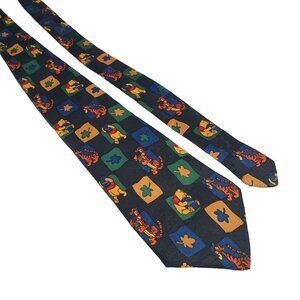 Disney Winnie The Pooh Tigger Silk Tie Men Neckwear Fall Leaf Honey Collectable